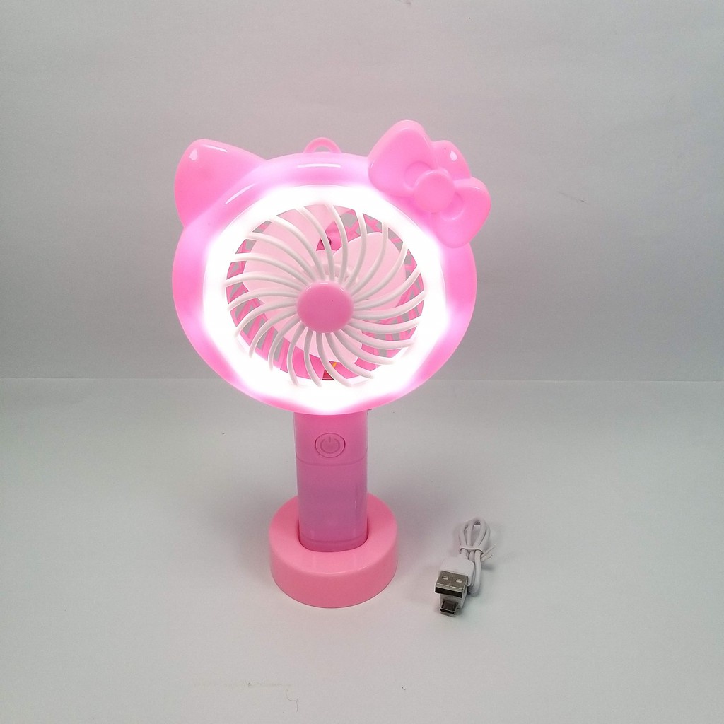 KIPAS ANGIN PORTABLE MINI FAN PLUS LAMPU LED VANSTAR KARAKTER DORAEMON MINION