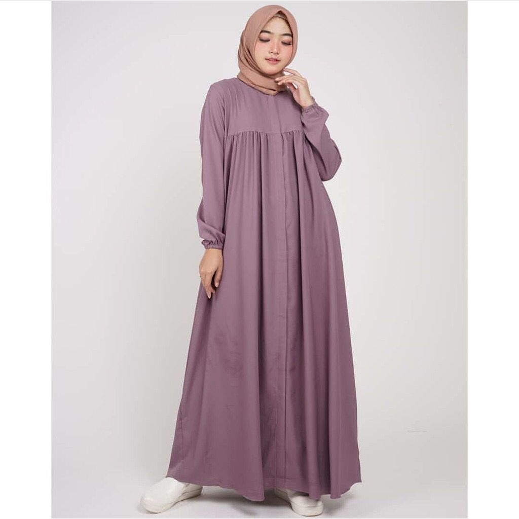 Nadeea Dress Gamis Wanita Terbaru 2021 / Homey Dress Polos Bahan Katun Rayon Busui Friendly