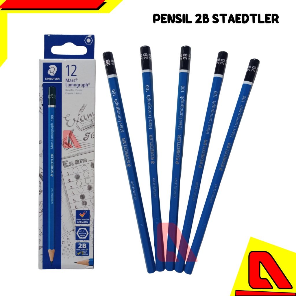 

PENSIL STAEDLER STAEDTLER 2B / PENSIL 2B STAEDLER / PENSIL STAEDLER 2B ORIGINAL MURAH