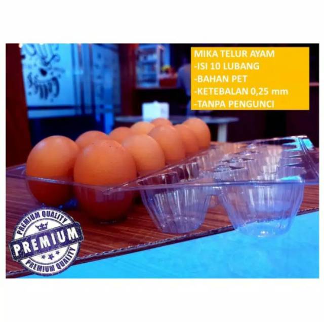 Mika telor isi 10 egg tray telur packaging telor tray mika telur