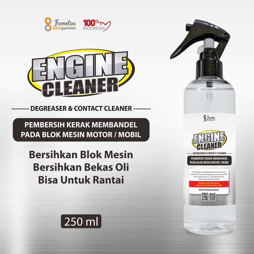 Engine Cleaner Pembersih Pengkilap Kerak  Mesin Motor / Mobil Kemasan 250ml Trigger