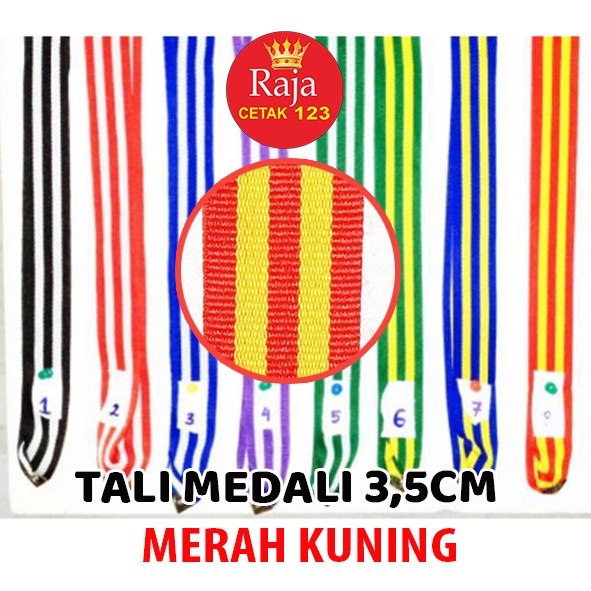 

TALI MEDALI 3,5 CM WARNA BIRU PUTIH