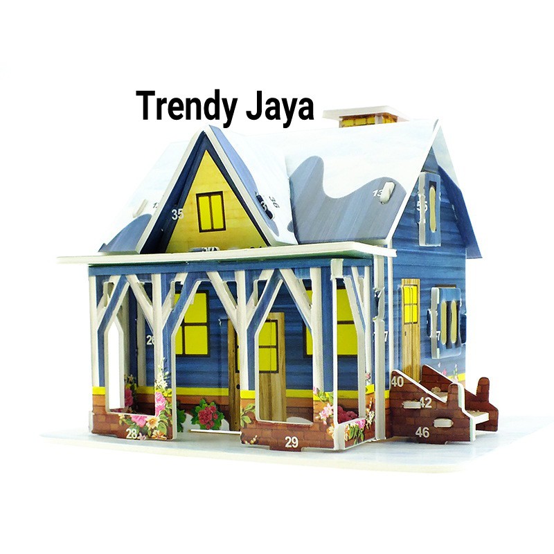 Puzzle 3D Deluxe Villa Bahan Foam Dan Kertas Mainan Education ( 1688 O )