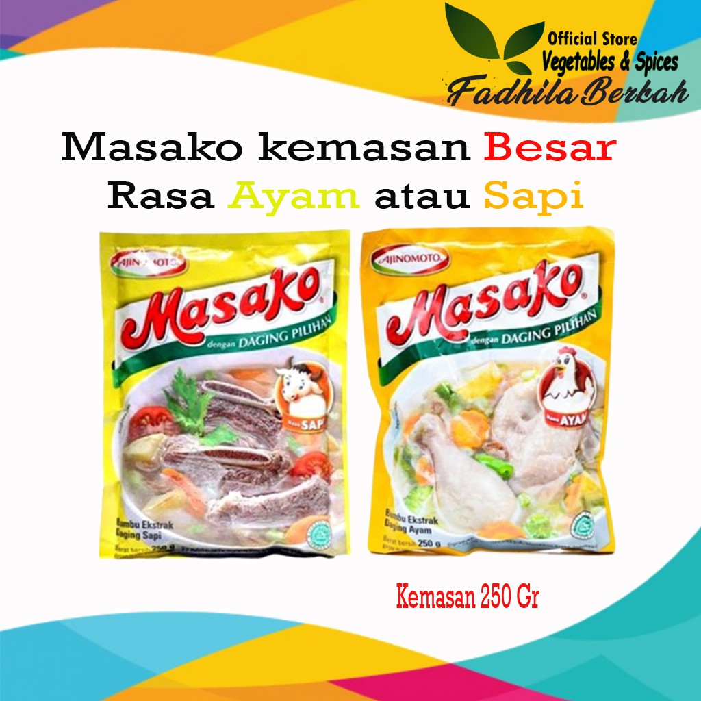 

Bumbu Penyedap Rasa Ajinomoto Masako rasa Ayam atau Sapi kemasan Besar 250 Gr