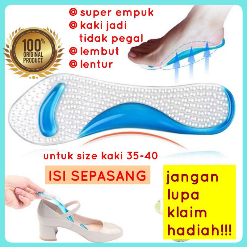 INSOLE GEL SILICON INSOLE SEPATU SHOE PAD INSOLE SEPATU MURAH