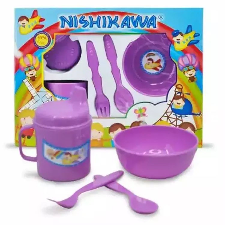 Nishikawa Feeding Set kecil/ Baby Gift Set Peralatan Makan Bayi