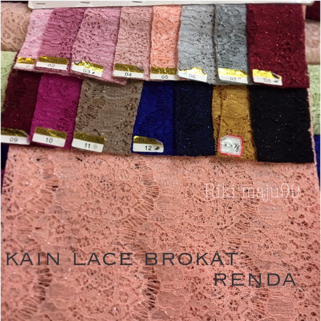 Kain Lace Brokat Renda Gliter Lebar 150cm Shopee Indonesia