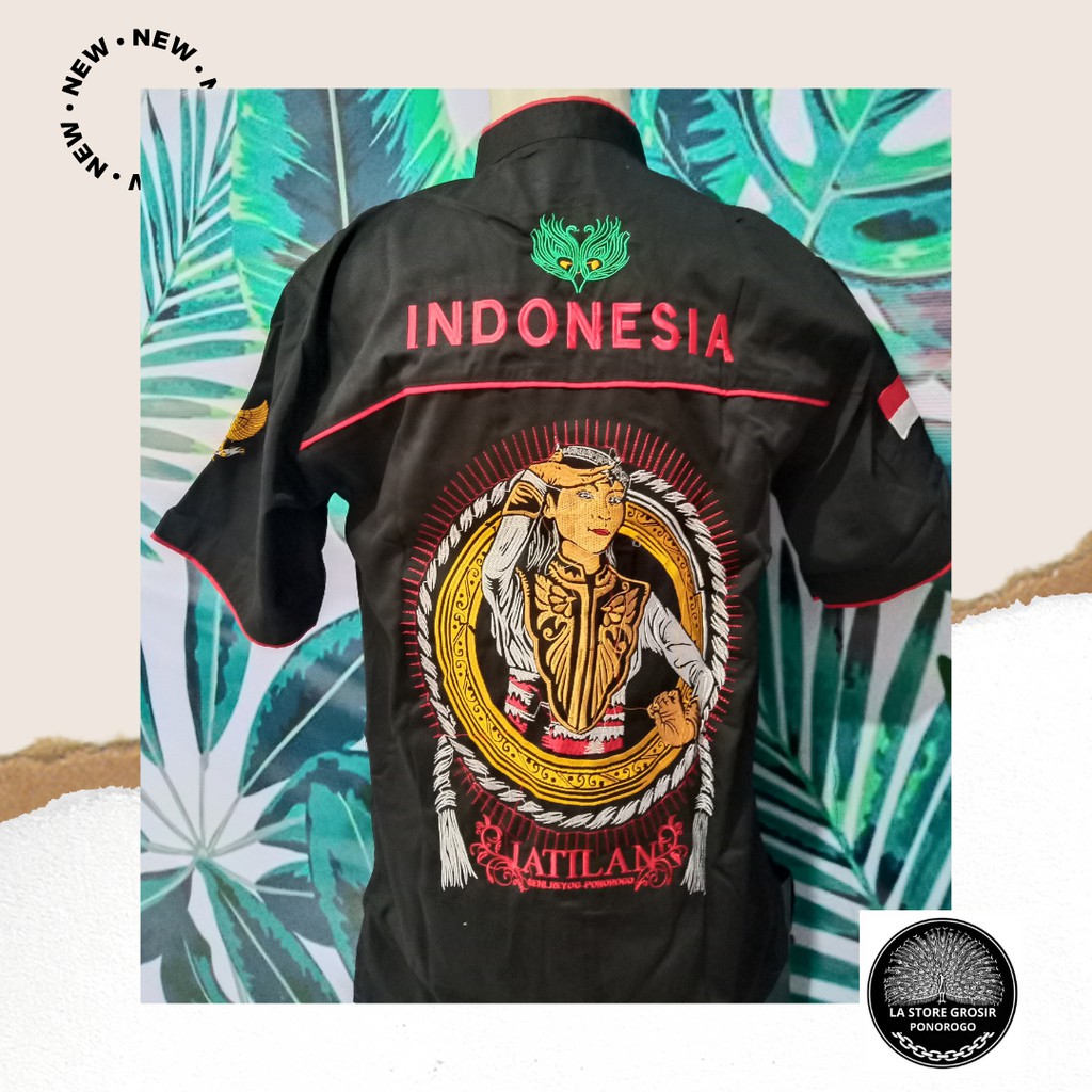 [350 gram] 007 Kemeja Jatilan Perempuan/ Hem Reyog Bordir/ Penadhon Reog Ponorogo/ Baju Warok/ Baju 