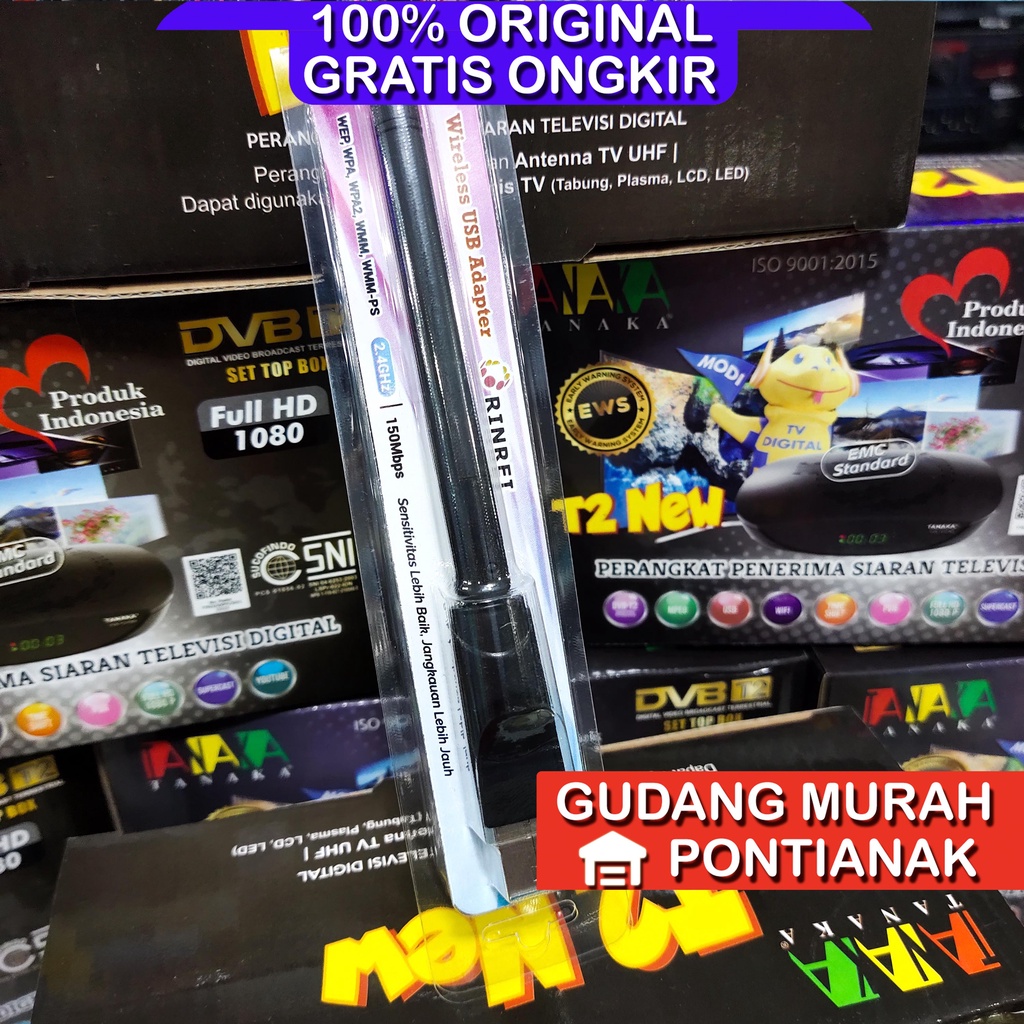 SMART STB BISA Terhubung KE HP (MIRRORING) Set Top Box TANAKA DVB T2 NEW Digital Support Wifi Dongle untuk YOUTUBE Versi Terbaru