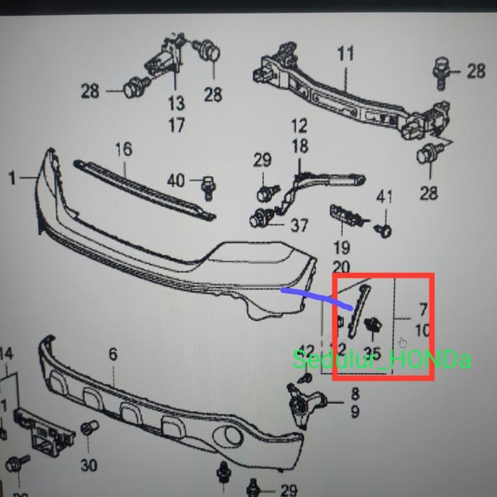 List Bemper Bumper Depan Samping Kanan Dan Kiri CRV GEN3 2007 To 2013