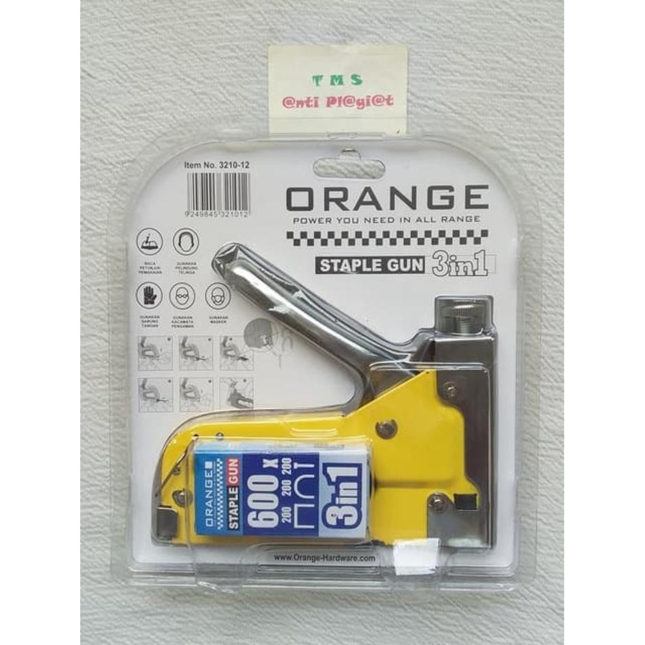 

Jual Staples Jok Kulit Sofa Orange 3 In 1 Plus Isi - Staple Gun