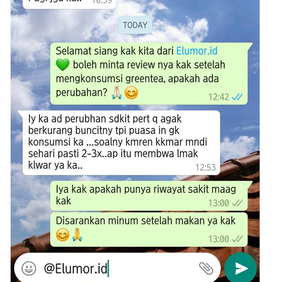 

[KODE HHBAQ] ELUMOR GREEN TEA MINUMAN TEH PELANGSING