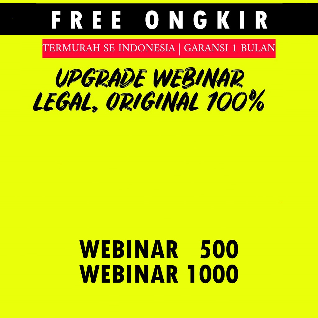 Zoom Meeting Mode Webinar 500 1k 1 Bulan Akses Premium
