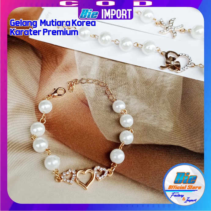 Gelang Mutiara Motif Korean Style Impor Best Seller