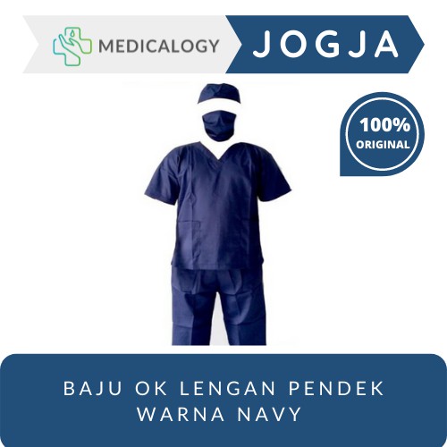 Baju Oka Operasi / Baju Seragam Medis Navy