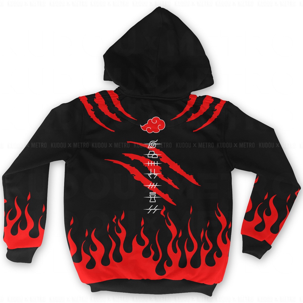 Jaket Akatsuki Fire Anti Village Fullprint Anime Manga Naruto Premium Unisex