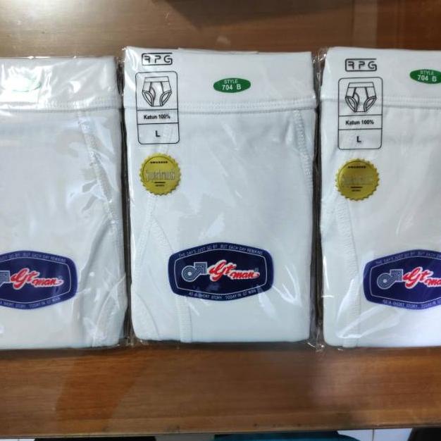 Celana Dalam Gt Man Putih 704 B Katun / Cd Gt Man Putih 704 B Putih , Pasti Ori, Pasti Ready, Murah 