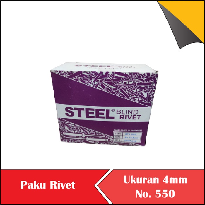 Paku Rivet 4mm Blind Rivet 550 4mm isi  1000 pcs per Dus AG22