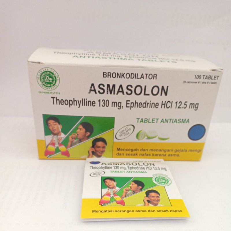 ASMASOLON Obat anti asma/harga per strp isi 4 tablet