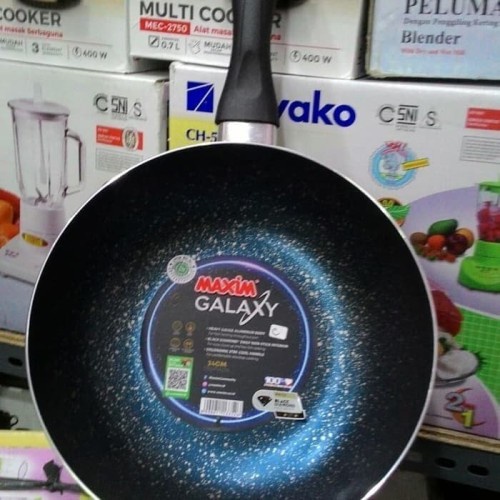 PAKET Maxim Galaxy Deep Wok 24 cm Black Diamond - GAL24WOK BODY SANGAT ELEGAN MANTAP