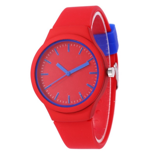 JAM TANGAN ANALOG STRAP SILIKON WARNA JAM TANGAN MURAH CEWEK PERMEN WANITA JAM TANGAN COUPLE W47