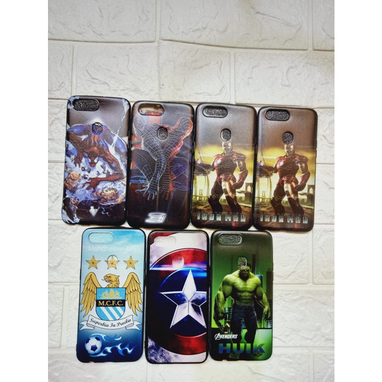 Case OPPO R11 S motif kartun  Robot, Spiderman,  Iron Man, Bola Superbia