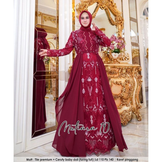 MAXY TIARA 1/Maxi Muslim/busana muslim/pesta/gamis/dress/pesta/fashion/promo/hm/Tunik Rayon/Pesta/Bu