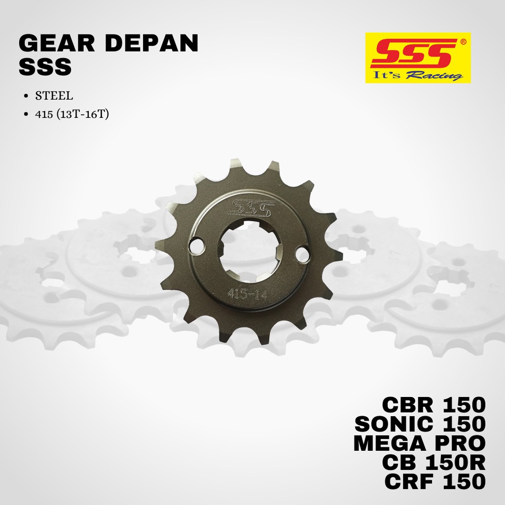 Gear gir CBR 150 crf sonic 150 tiger mega pro gl GTR sss 415 13 14 15 16 steel