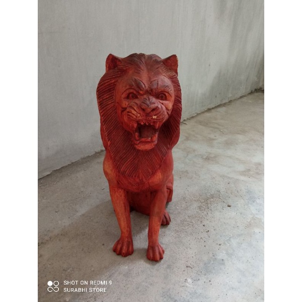 Patung Lion King Singa Kayu