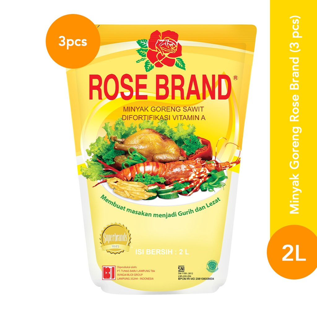 

Rose Brand - Bundle Minyak Goreng Rose Brand 2 Liter (3 pcs)