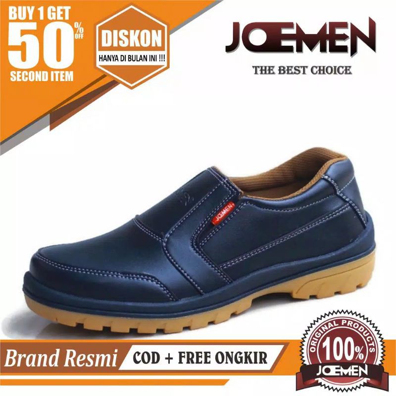 Sepatu Kasual Pria Kulit Original Joemen Trendi Fashion(Bayar Ditempat)
