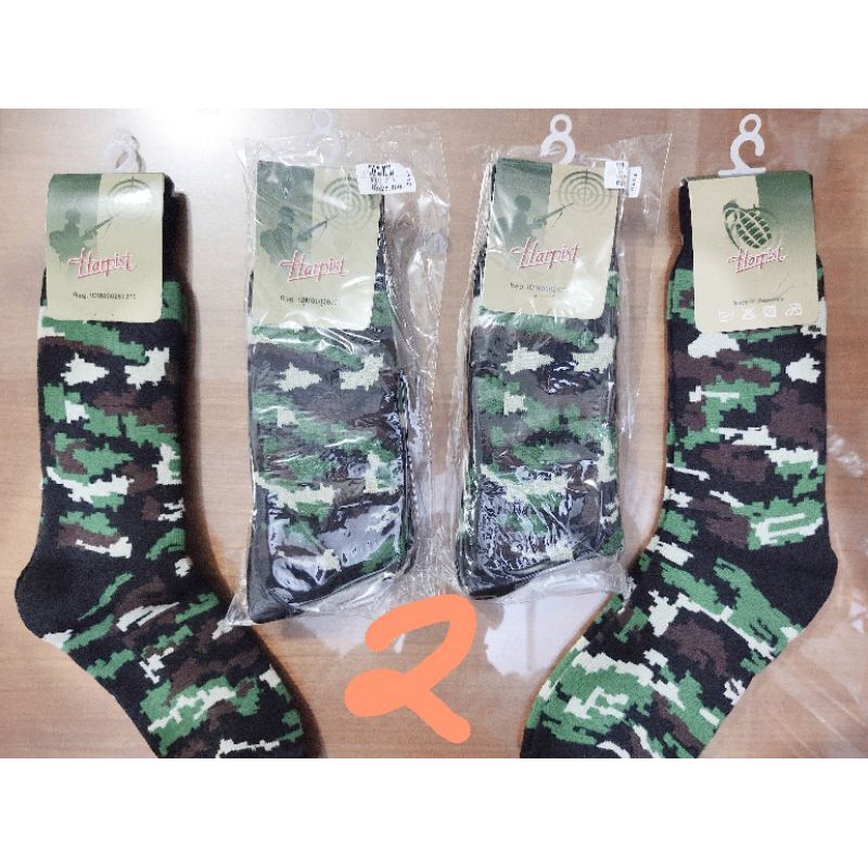 KAOS KAKI PDL TEBAL HARPIST  / KAOS KAKI LORENG TNI TEBAL PDL LORENG