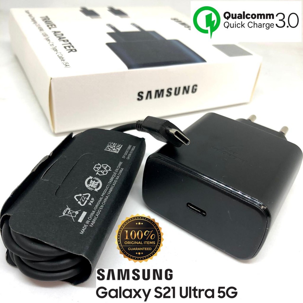 Super Fast Charging travel adaptor 45W Charger Samsung Galaxy S21 Ultra S20+ Note 10 Plus  USB-C TO C