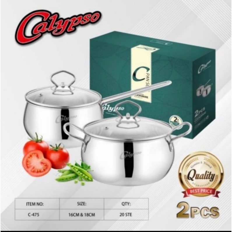 [Calypso] Panci Set (Panci Susu + Panci Sup) 16cm & 18cm 100% ORIGINAL