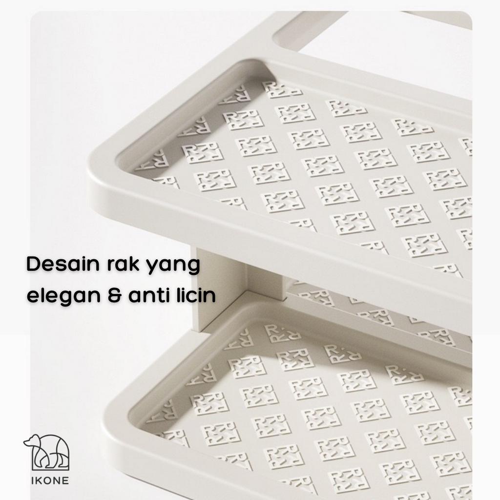 【IKONE】NITO Rak Bumbu Set Dapur Tempat Penyimpanan Bumbu Paket Komplit Wadah Bumbu Toples Kaca Seasoning Box Kotak Jar Bumbu