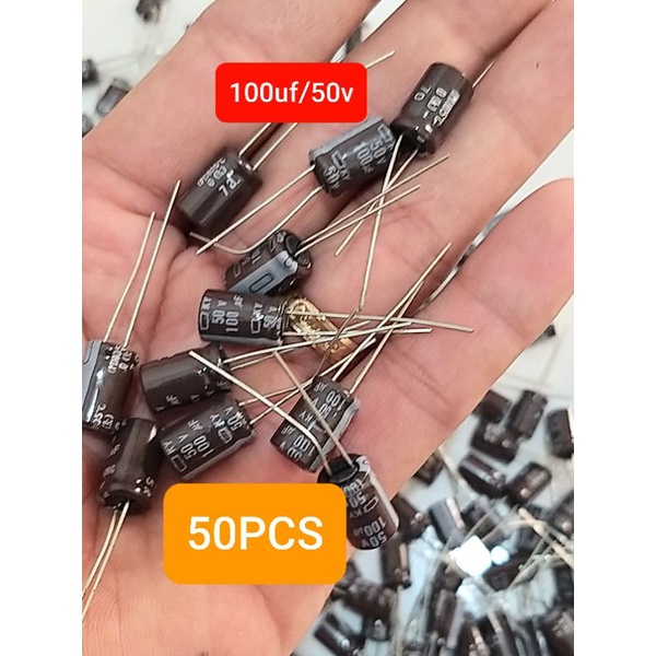 Elco 100uf/50V 50pcs kualitas Bagus