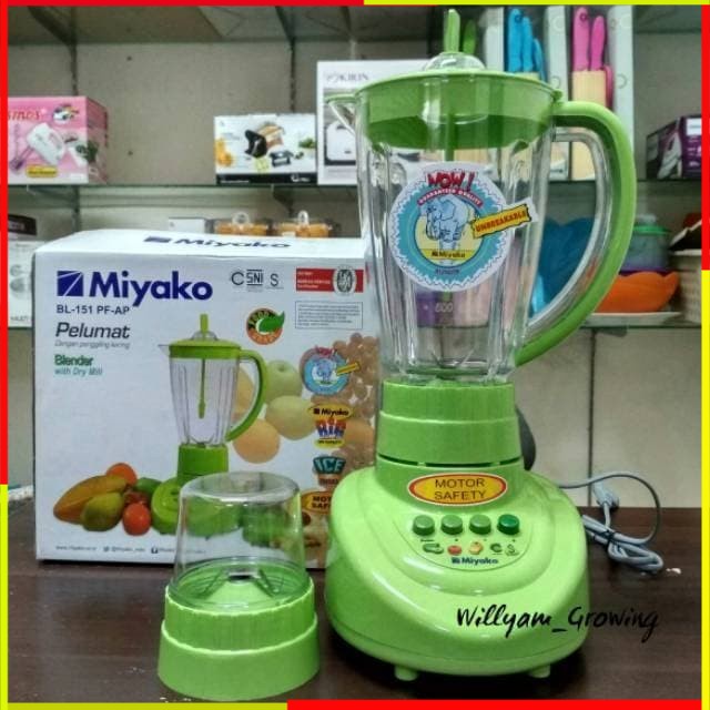 BLENDER MIYAKO PLASTIK BL151PF/AP 2IN1 1.5 LITER BLENDER BLANDER DAGING BUMBU BELENDER JUICER JUSER 