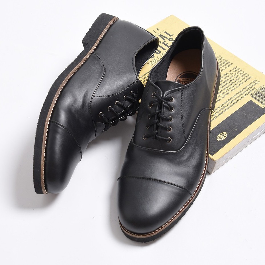 HARRISON BLACK |ManNeedMe x Jack| Sepatu Oxford Pria | Pantofel Formal