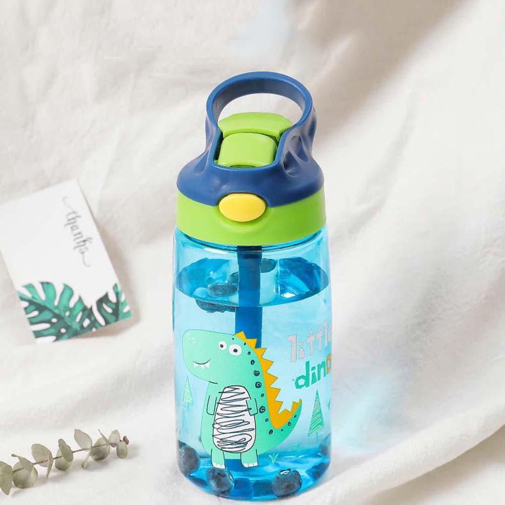 REBUY Rebuy Water Sippy Cup Lucu Bayi PP Kartun Dinosaurus Botol Air Sedotan