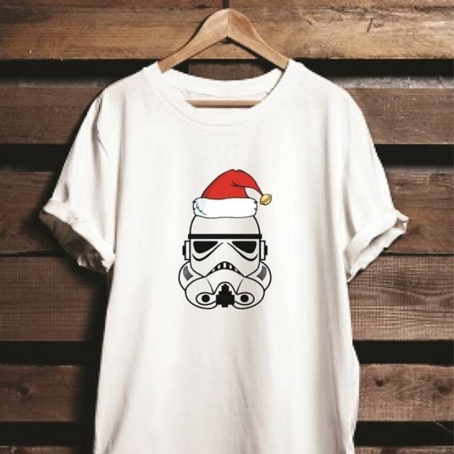 KAOS STAR WARS NATAL MERRY CHRISTMAS STARWARS SANTA CLAUS combed 30s BAJU TSHIRT STARWARS