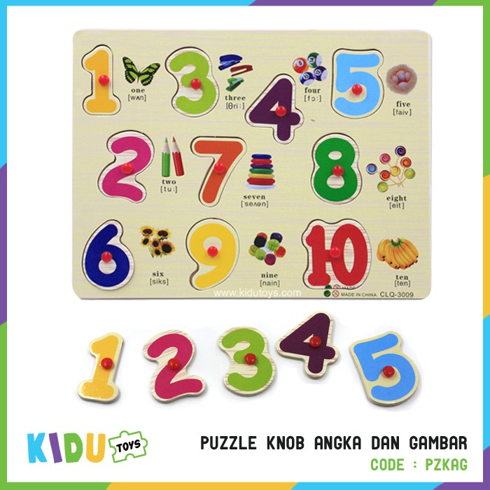 Mainan Anak Puzzle Knob Part 3 Kidu Toys