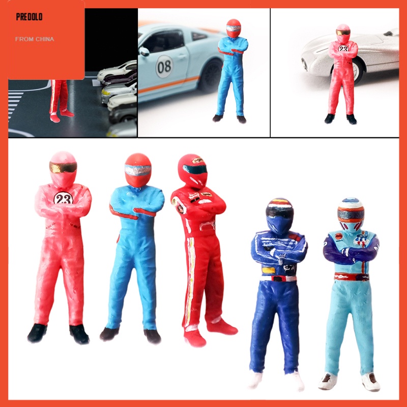 [In Stock] Diorama 1:64 Resin Figures Personality Racer Scene Railway Decor Photo Prop