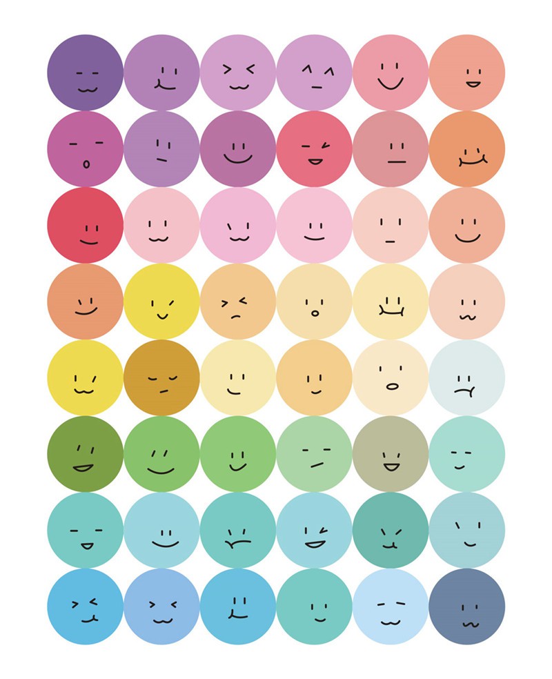Winzige stiker smile stiker bulat aesthetic warna warni stiker hp aesthetic journal wallpaper sticker deco kertas scrapbook album-1