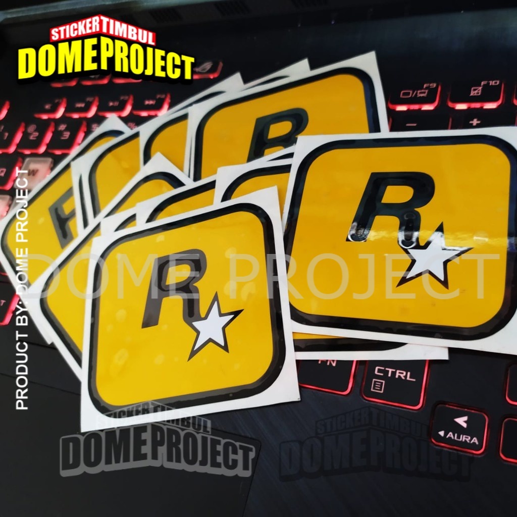 ROCKSTAR STIKER CUTTING STICKER STIKER AKSESORIS SEPEDA MOTOR