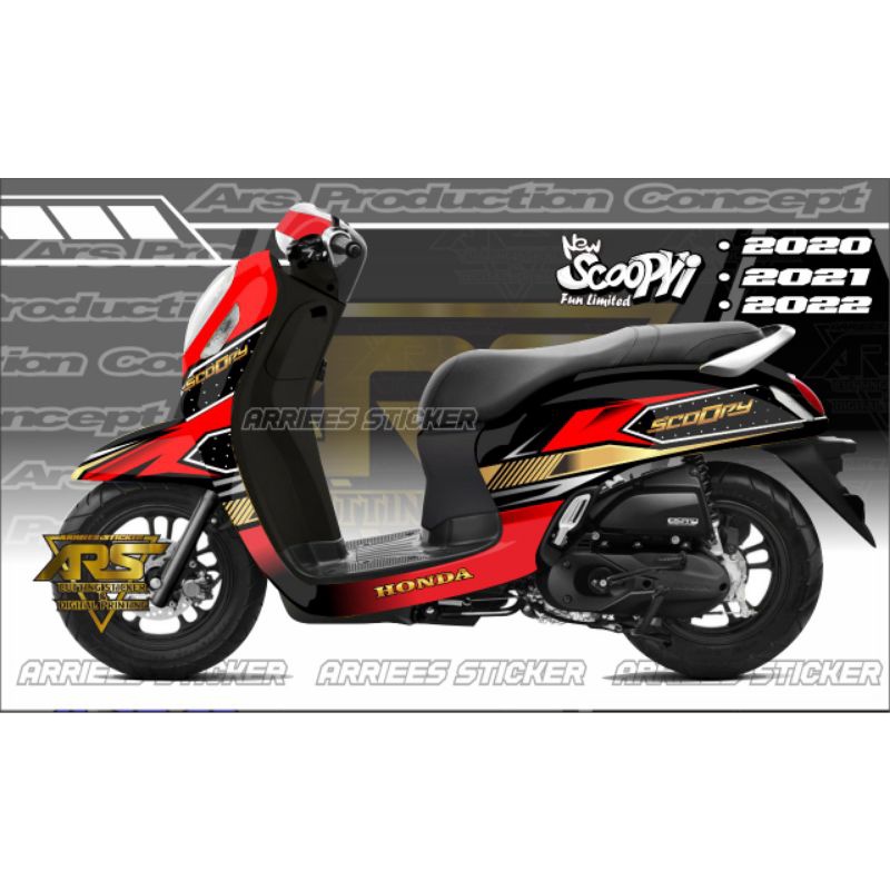 DECAL ALL NEW SCOOPY 2022 PRESTIGE FULLBODY STICKER SCOOPY PRESTIGE NEW 2020 - 2022 FULL BODY STIKER