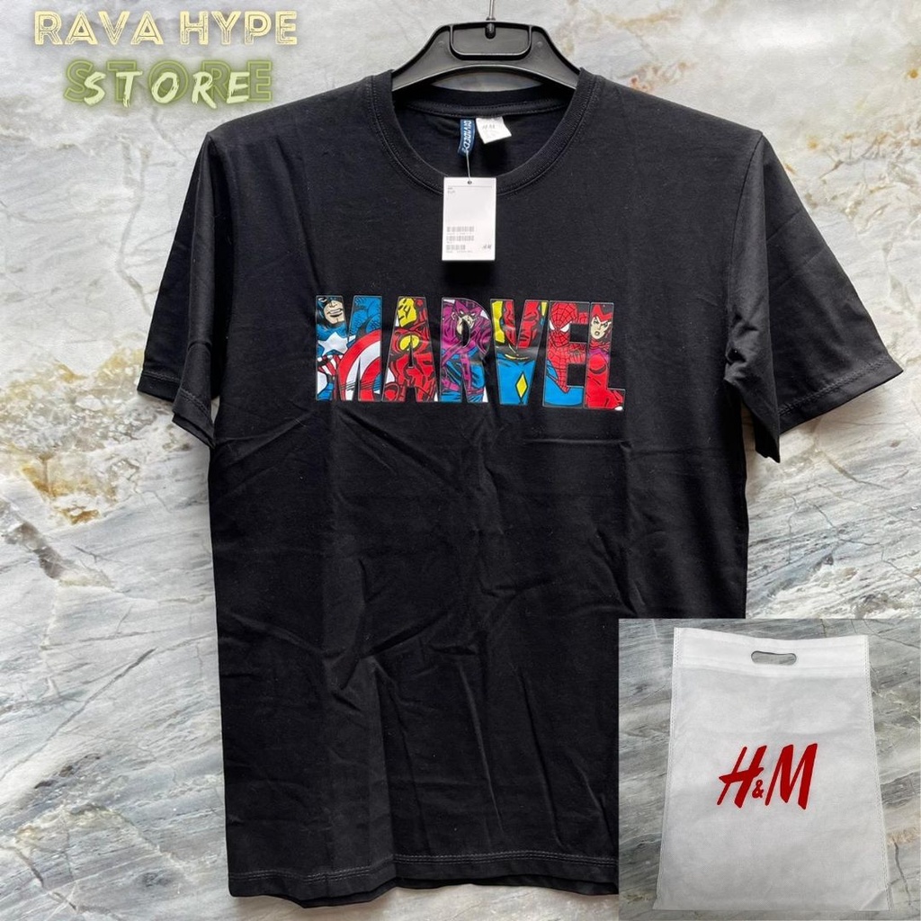 H&amp;M T-Shirt MARVEL / Baju Kaos HnM Original Pria Wanita