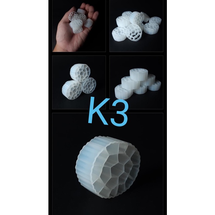 Kaldness K1 / Kaldnes Kalnes K1 ,K1 Mini , K1 plus K3 per 100gr Pesu Media Filter MBBR TERMURAH !! Kaldness K1 / Kolam / Aquarium / Akuarium aquascape