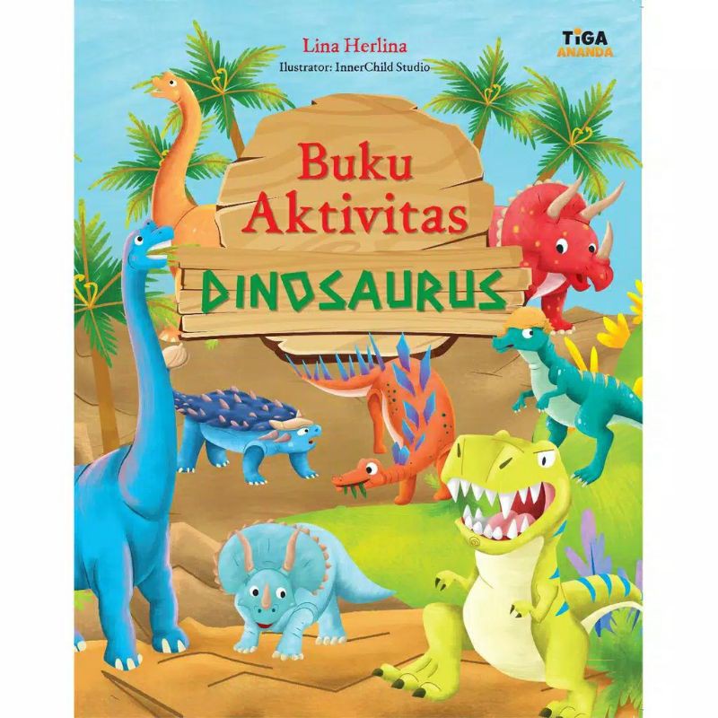 Buku Anak Aktivitas Anak Dinosaurus Menulis Mewarnai Iguanadon T-Rex