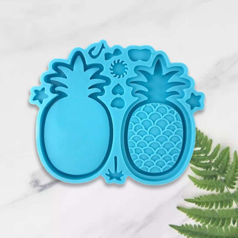 Glitter Quicksand Pineapple Epoxy Resin Mold Handheld Game Shaker Pendant Keychain Silicone Mould DIY Crafts Jewerly Casting Mold Decorations Making Tools