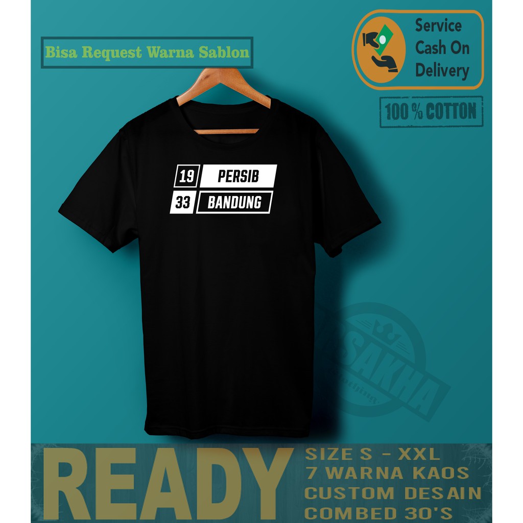 Kaos Keren Baju Combed 30s Distro 1933 Persib Bandung Terlaris Shopee Indonesia